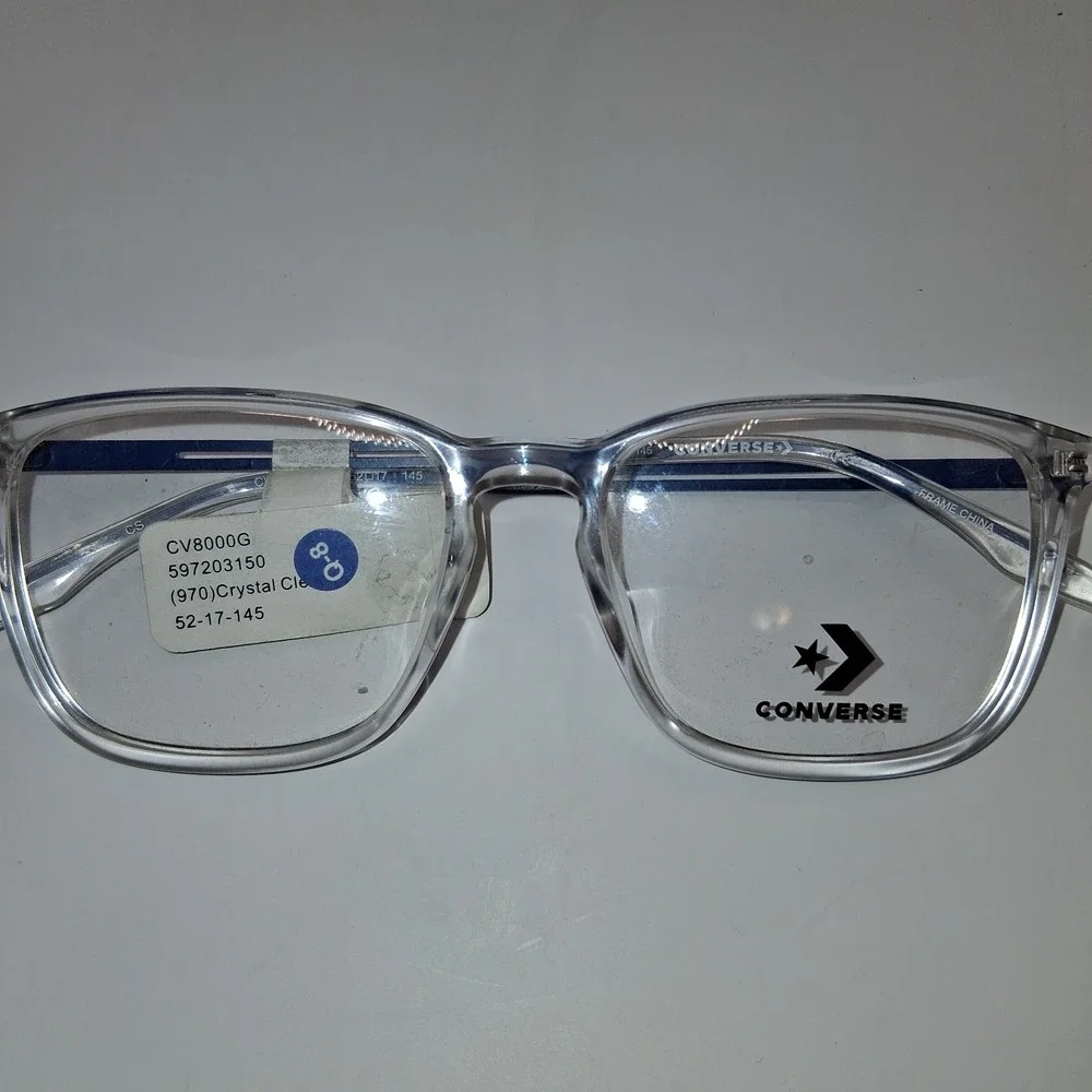 NEW CONVERSE CV800 Eyeglasses CLEAR/BLUE 100% AUTHENTIC 52-17-145